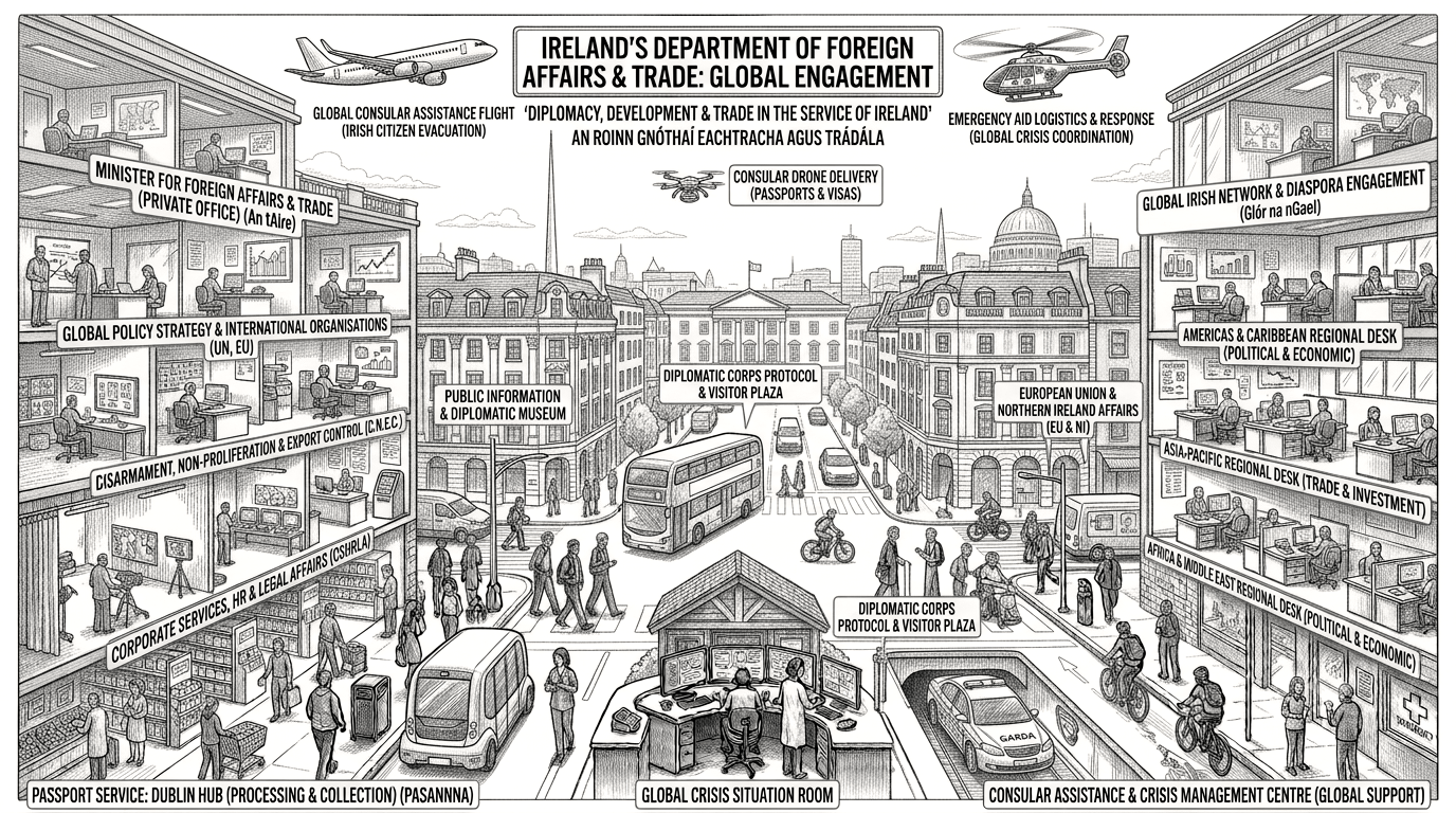 Ireland Department of Foreign Affairs and Trade global engagement cutaway